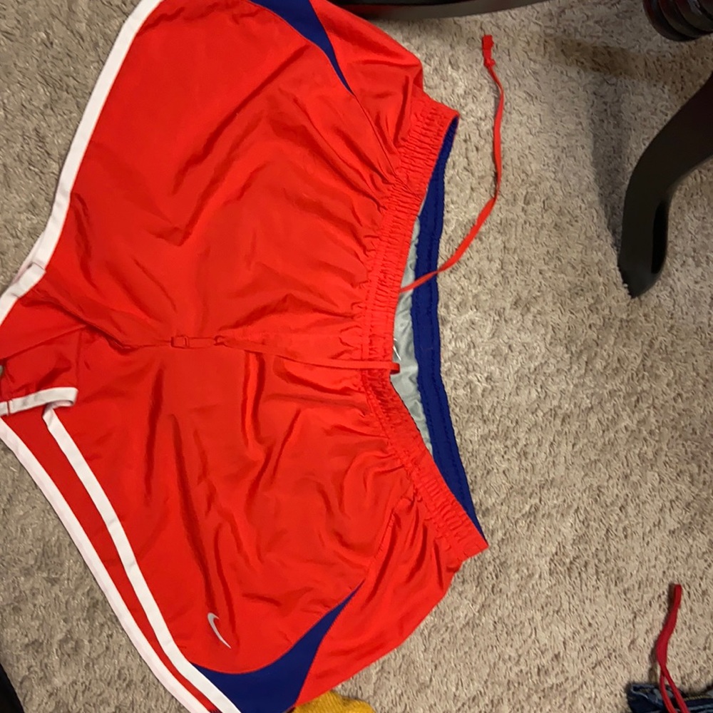 Nike orange and blue shorts